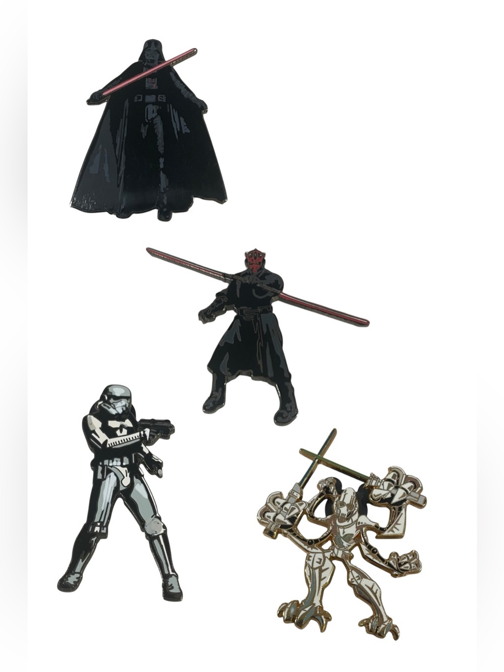 Disney Star Wars Character Pin Set - Black, Gold, Red